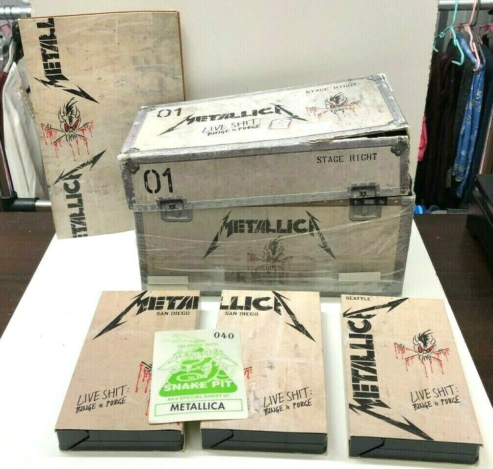 Metallica Live Sh*t Binge And Purge 3 Vhs Music Book Stencil Stage Right