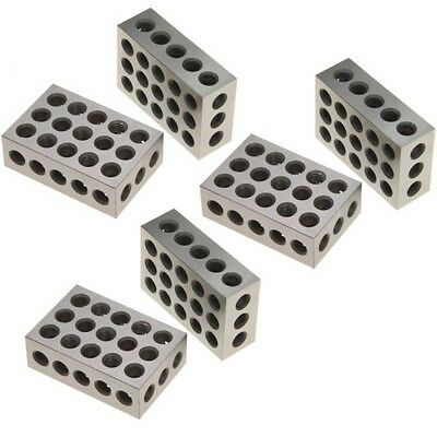 3 Pair (6) 1-2-3 Block Set 0.0001" Precision Matched Mill Machinist 123 23 Holes