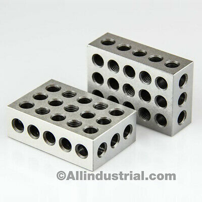 1 Matched Pair Ultra Precision 1-2-3 Blocks 23 Holes .0001" Machinist 123 Jig