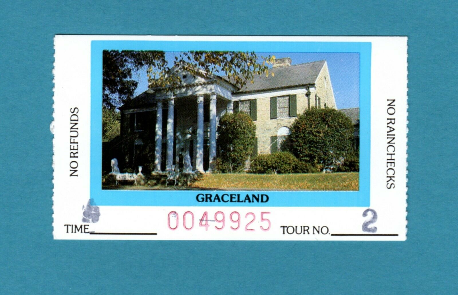 Elvis Presley Graceland Tour Ticket Stub