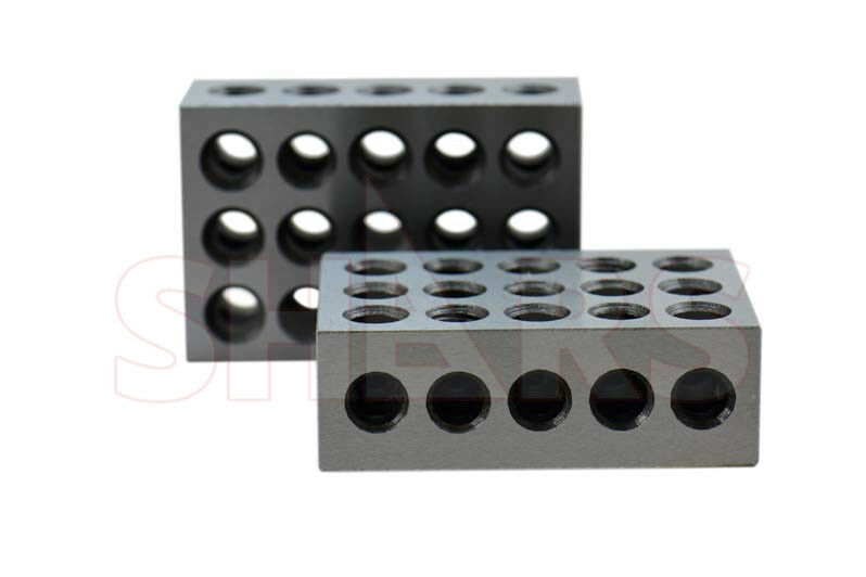 Shars Matched Pairs Ultra Precision 1-2-3 123 Block Set 23 Holes New ^